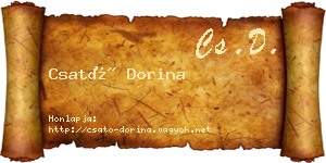 Csató Dorina névjegykártya