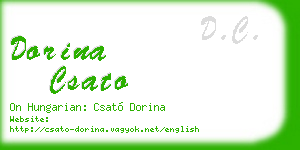 dorina csato business card